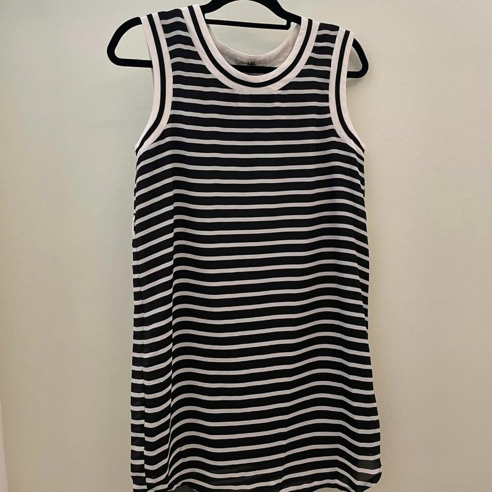 Blue and White Striped Ya Dress